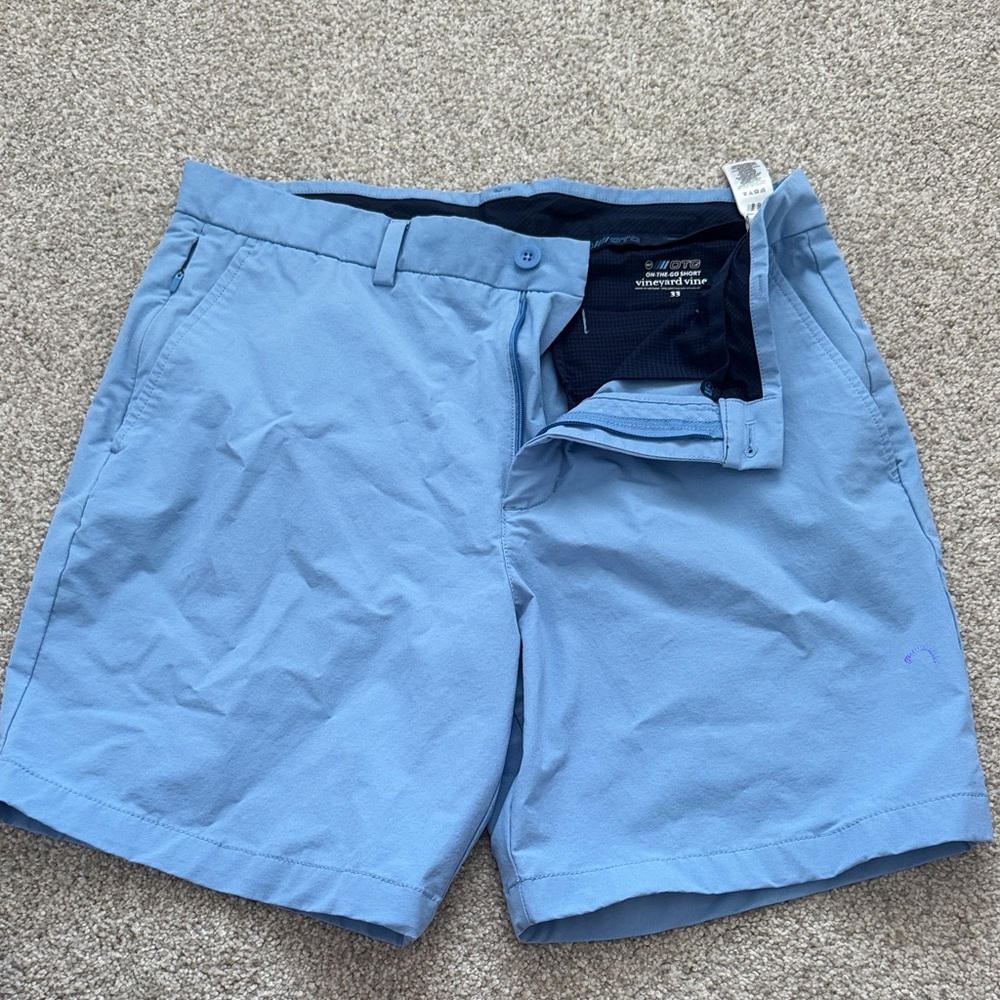 Vineyard Vines Light Blue Flat Front Shorts